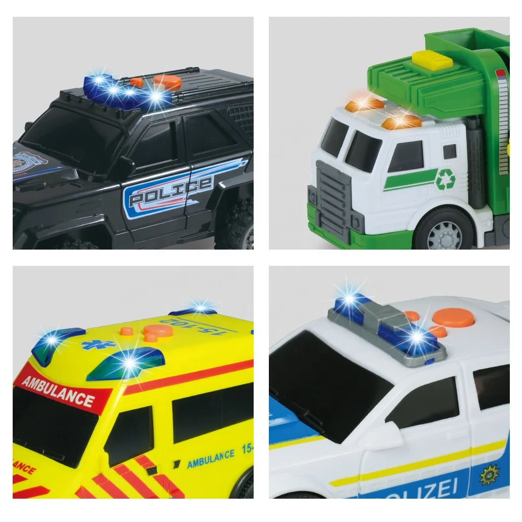 Voiture Ambulance Jouet Avec Lumières Et Sirène – Inertie, Portes Ouvrantes, PP, Pour Enfant Dès 3 Ans