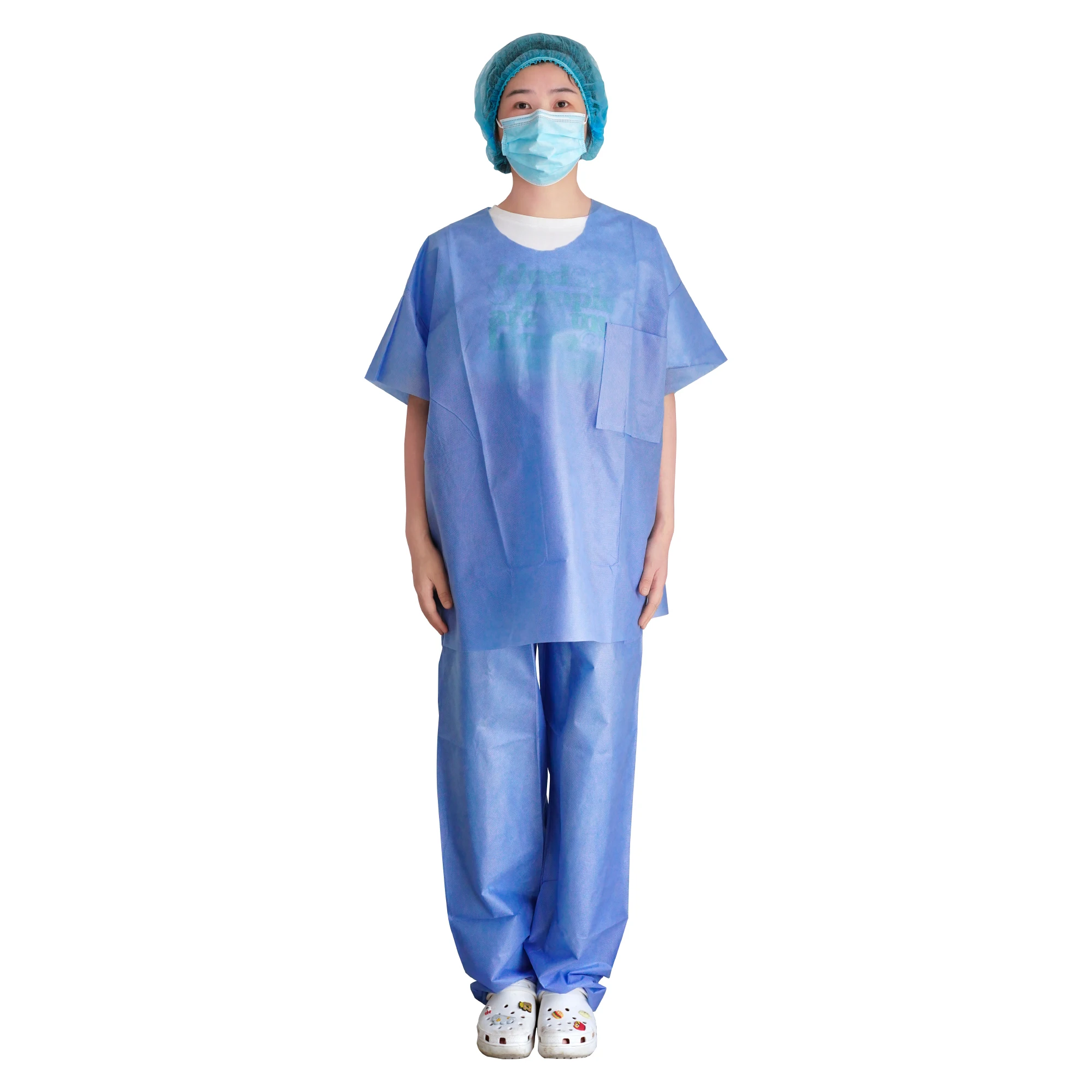 Factory Direct Supplying Disposable Scrub Suit Non Woven Doctor Scrub Suit  Breathable Scrub Suit