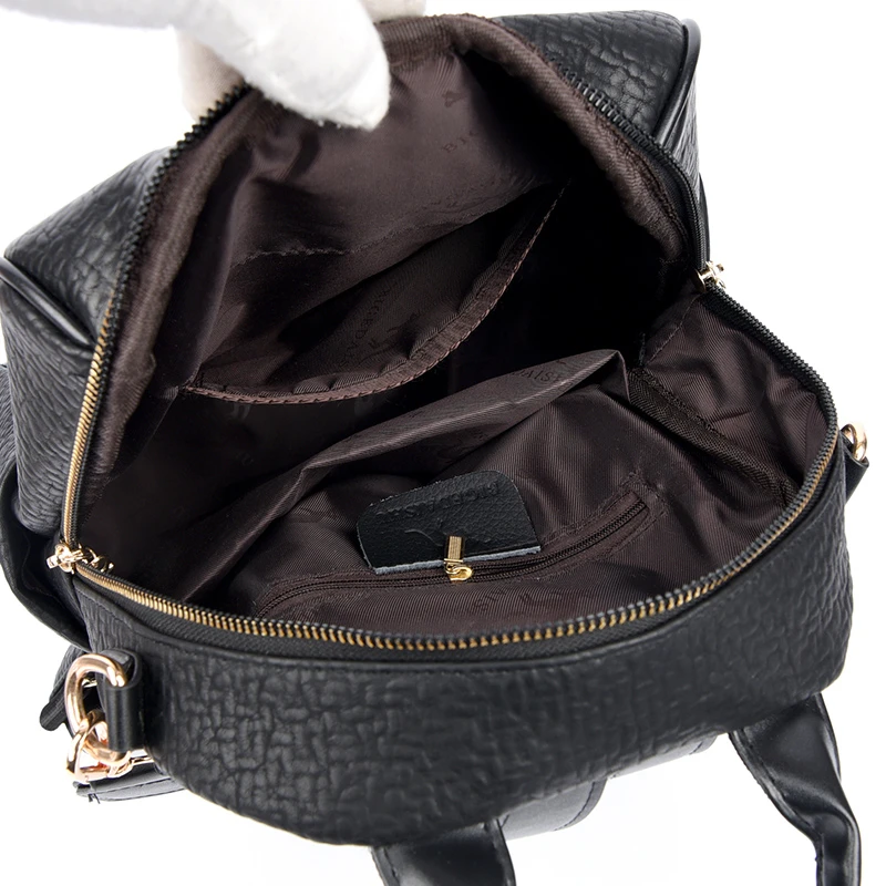 2023 Black PU Leather Anti-Theft Backpack for Ladies  display picture 3