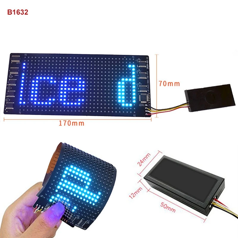 Flexible LED Display Screen T Shirts Hats Caps Bags Insert Programmable Luminous LED Light up Strip Soft APP Edit LED Display