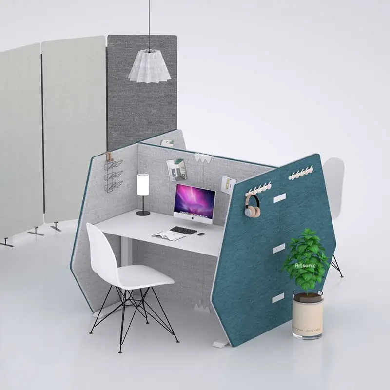 Computer Cubicles Workstation Divider Height Adjustable Desk Office Screen Partitions Sound Acoustic Panel