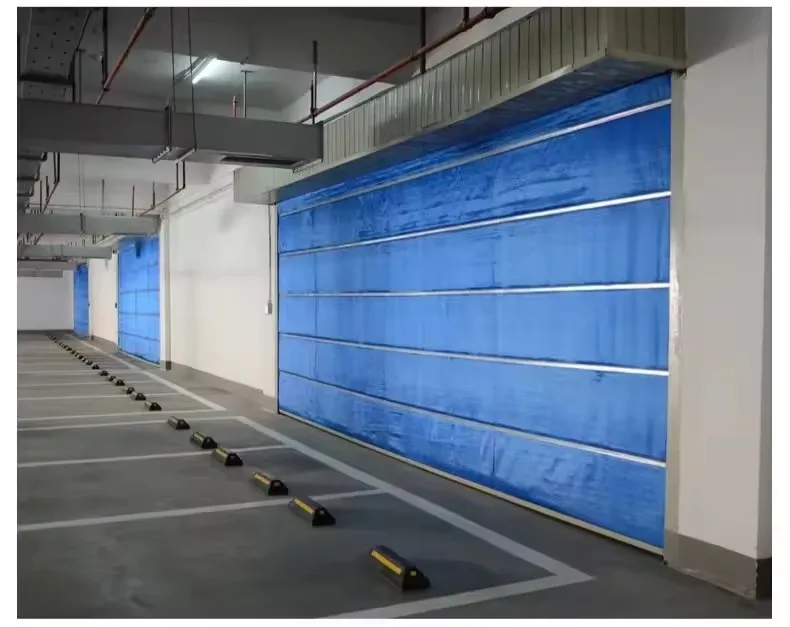 Double Track Double Curtain Inorganic Cloth Fire Rolling Shutter Door for Basement Parking Mall Fire Garage Rolling Door