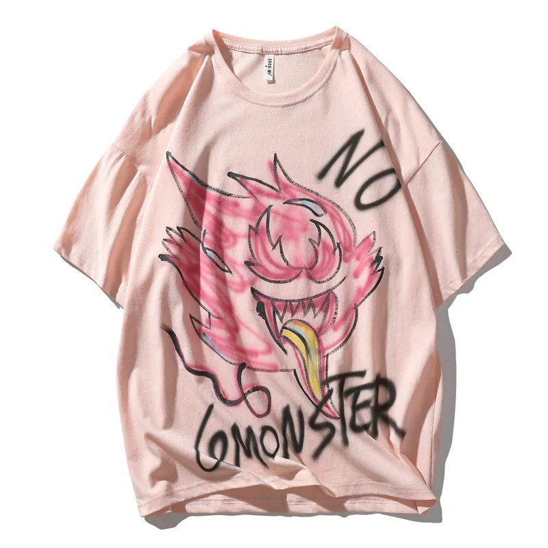 women men terror graffiti monster o neck t shirts scoop t shirt