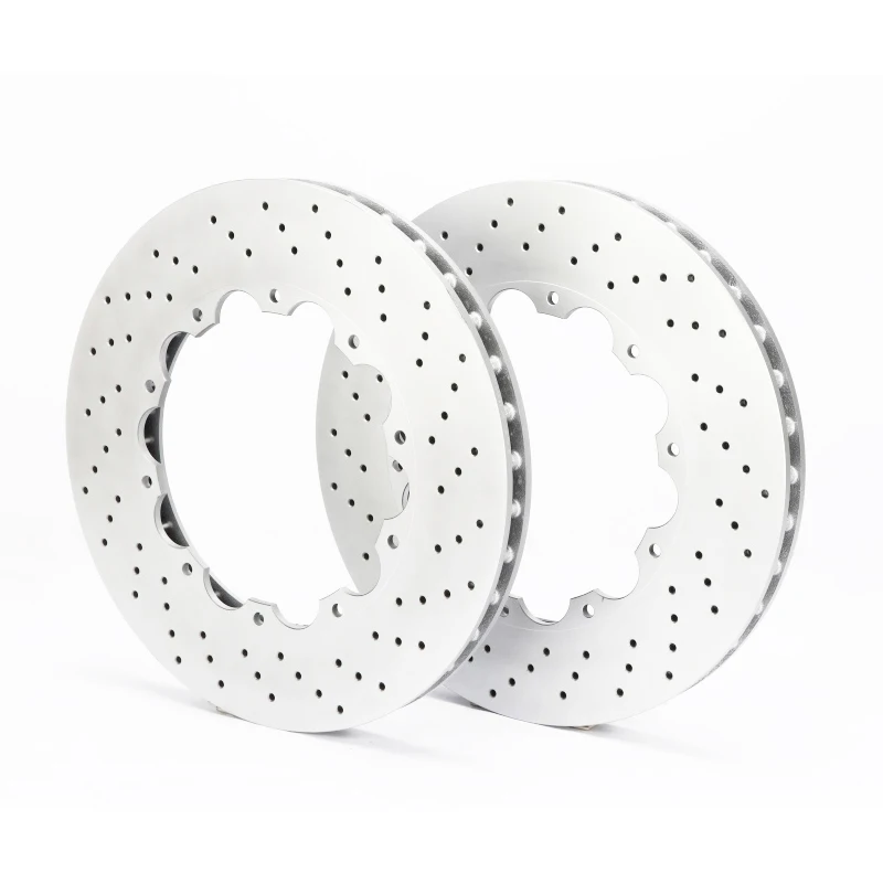 auto brake accessories 330*28mm 345mm*32mm 355*34mm drilled brake disc for cadillac