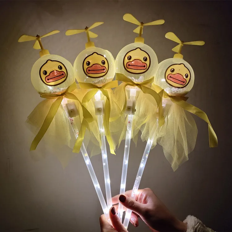 Детская светящаяся светодиодная игрушка палочка вращающаяся световая