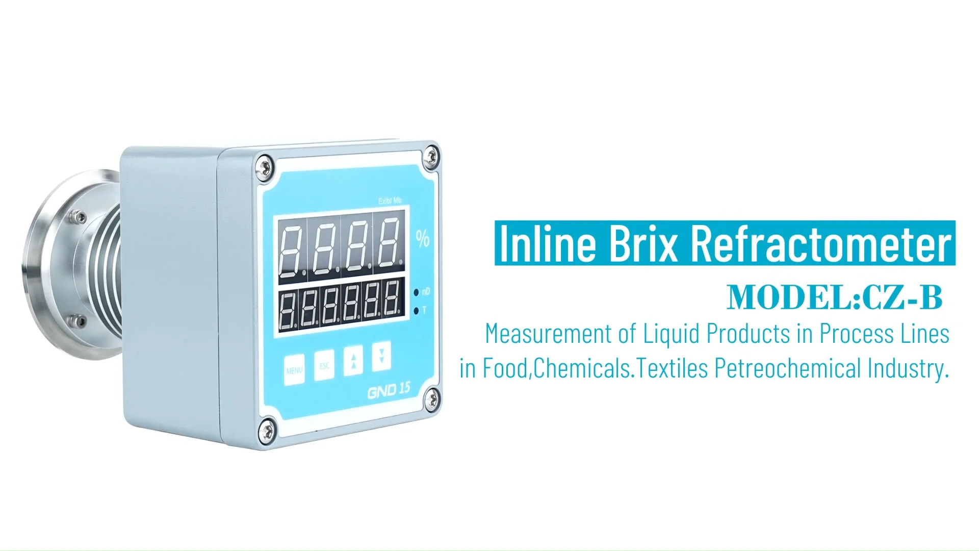 Industrial Clamp Mounted Local Display Inline Chemical Liquid Adblue