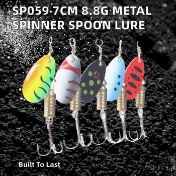 Wholesale SP059 7cm 8.8g Artificial Metal Hard Spinner Baits Spoon Fishing Lures for Ocean Boat & Ice Fishing – Metal Jig – view 3