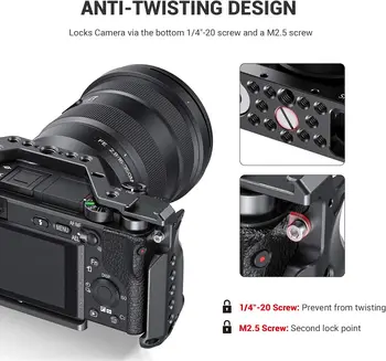 SMALLRIG Cage for Sony Alpha A6600/ILCE 6600 Mirrorless Camera With Cold Shoe Mounts - CCS2493 detail image