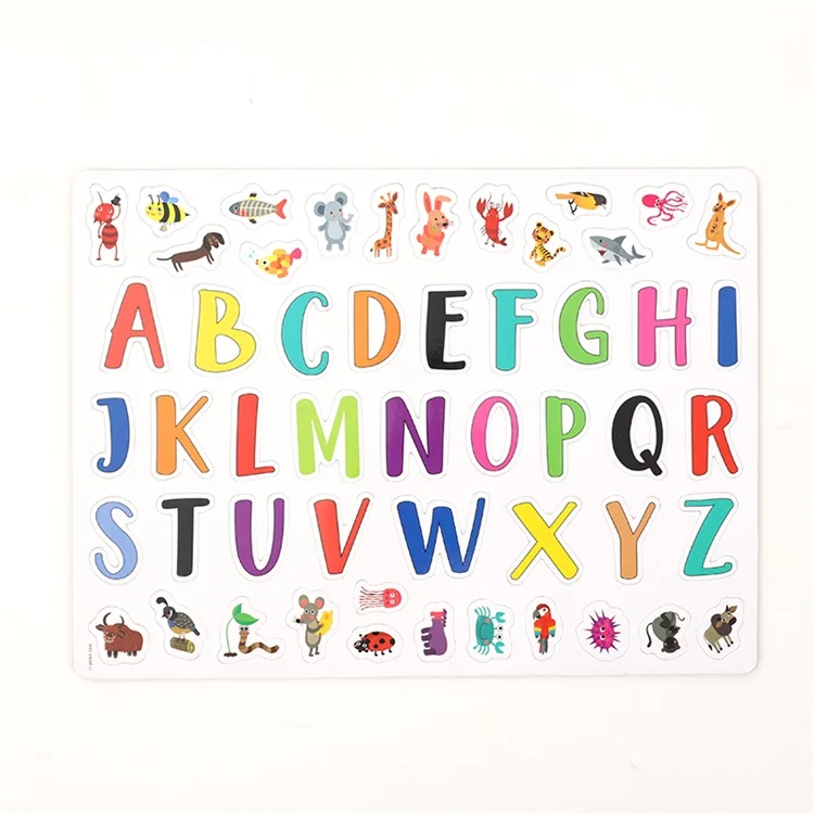 Hot selling education toys for kids English alphabet magnetic puzzle