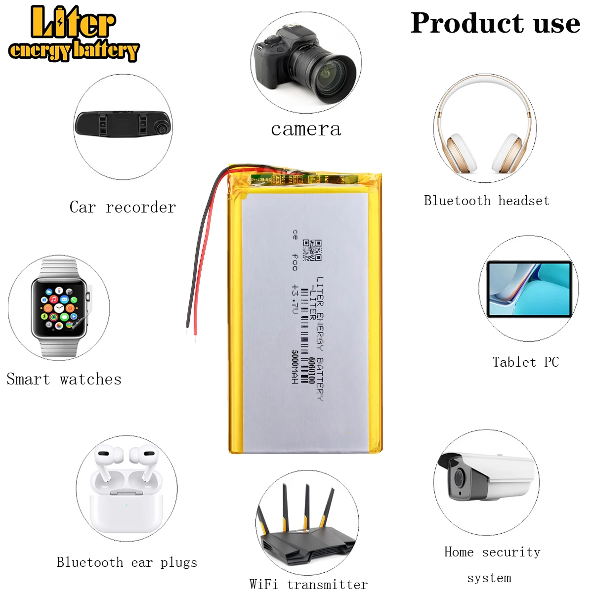 BATER&Iacute;A LI-ON 3.7V-5000MAH 407095 RECARGABLE | Tettsa