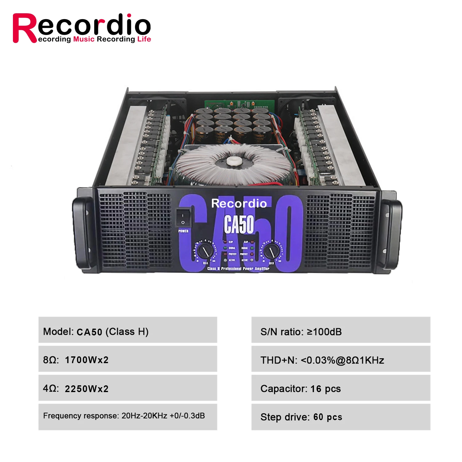 CA50 2200 Watts Two Channel Power Amplifier CA Amplifier Audio Power Amplifier for Disco
