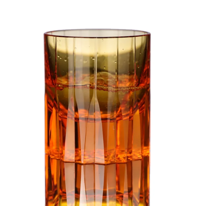 Old Fashioned Crystal Whisky Glasses Luxury  Crystal colorful Lead-Free Glass Whisky Glasses With Thick Bottom