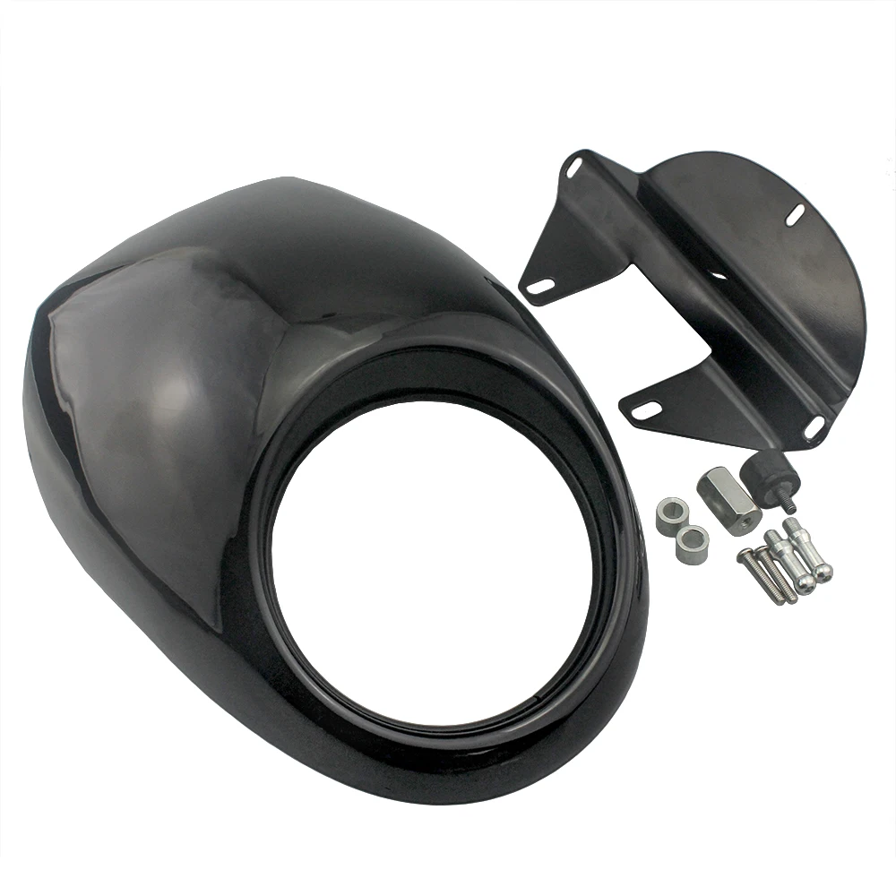 Carénage Phare Avant Moto Pour Harley V-Rod Dyna FX Sportster XL - Capot Noir Design Sportif Et Protecteur