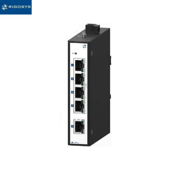 Good Quality 5 Port POE+ DIN Rail Industrial Ethernet Switch 100M Unmanaged Fiber Optic Network for OEM ODM RIS3005P