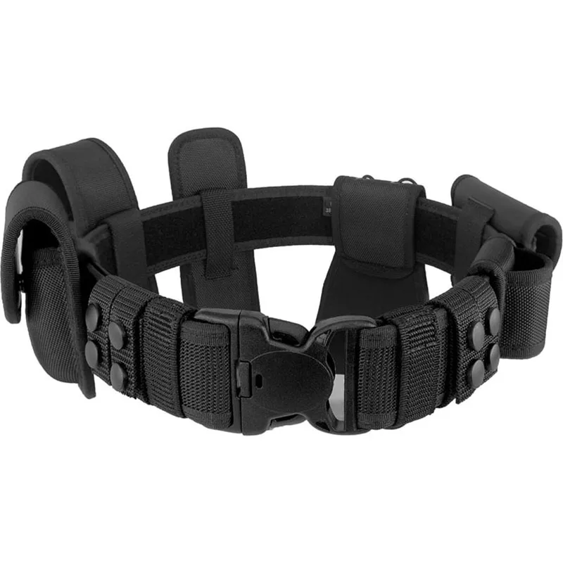 Outdoor Multifunctional Utility Duty Belt Rig Molded Pouches Kit Durable Tactical Security Belt Modular Equipment Belts