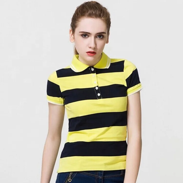 striped polo t shirt women's