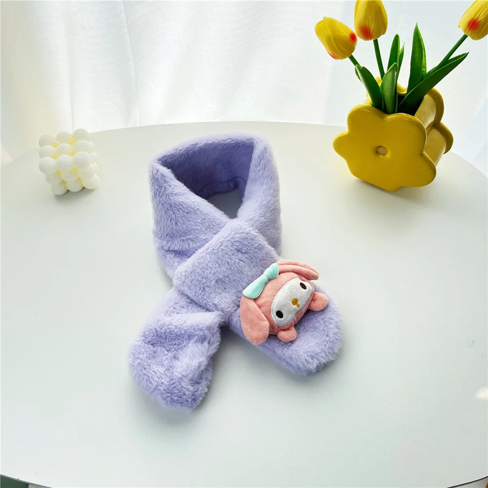 Sanrio Kuromi Autumn Winter Warm Scarf Solid Children's Scarf Baby Boys ...