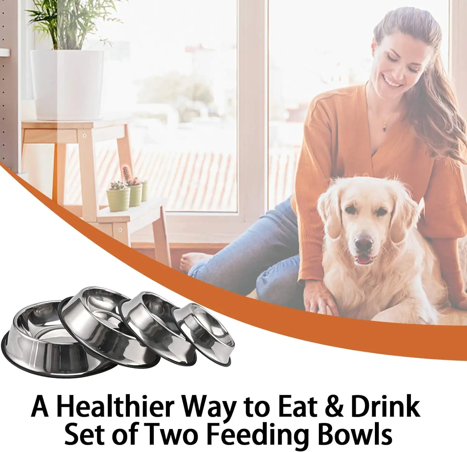 Высококачественная чаша для собак 16 унций 32 унции 64 с двойной стенкой