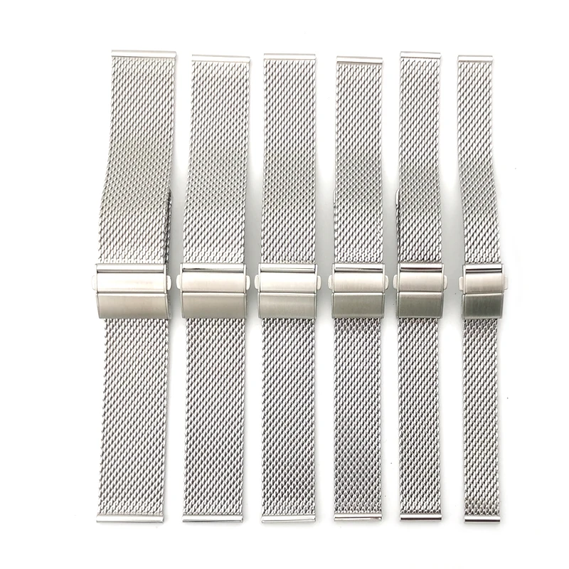 12 14 16 18 20 22mm new design fashion mesh milanese quick release stainless steel watch band strap bracelet