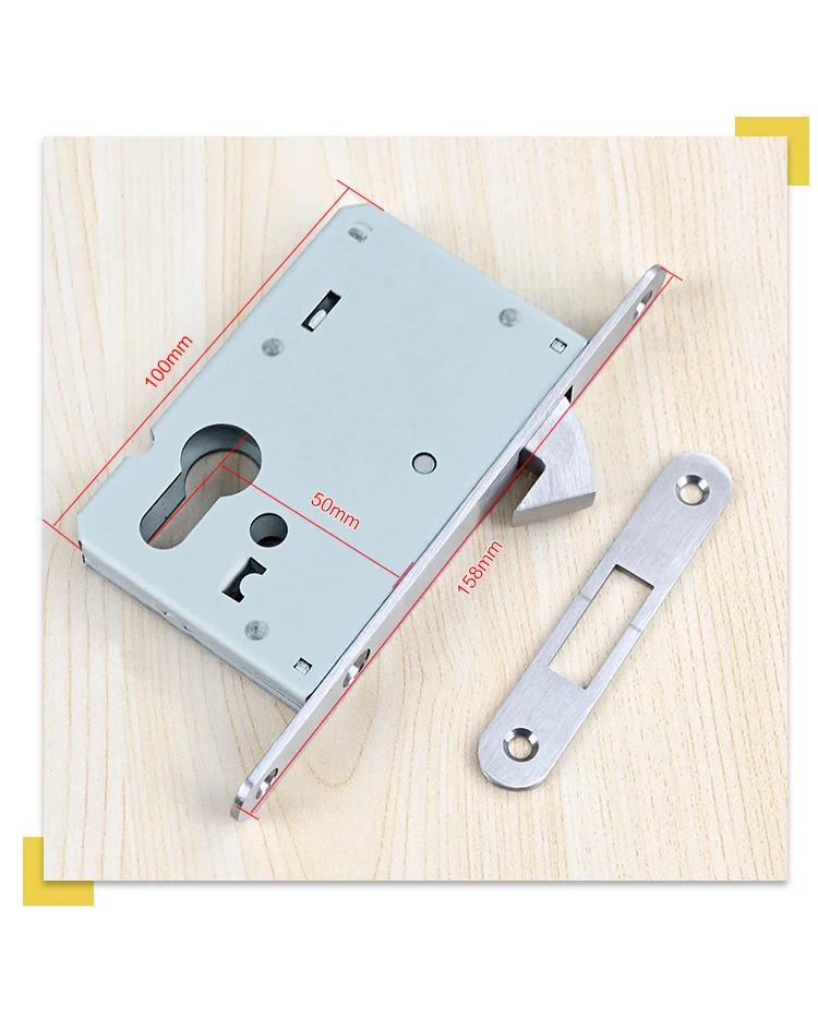 Euro Type Hook Stainless Steel Mortice Lock Body For Sliding Door Sd European Standard Sliding