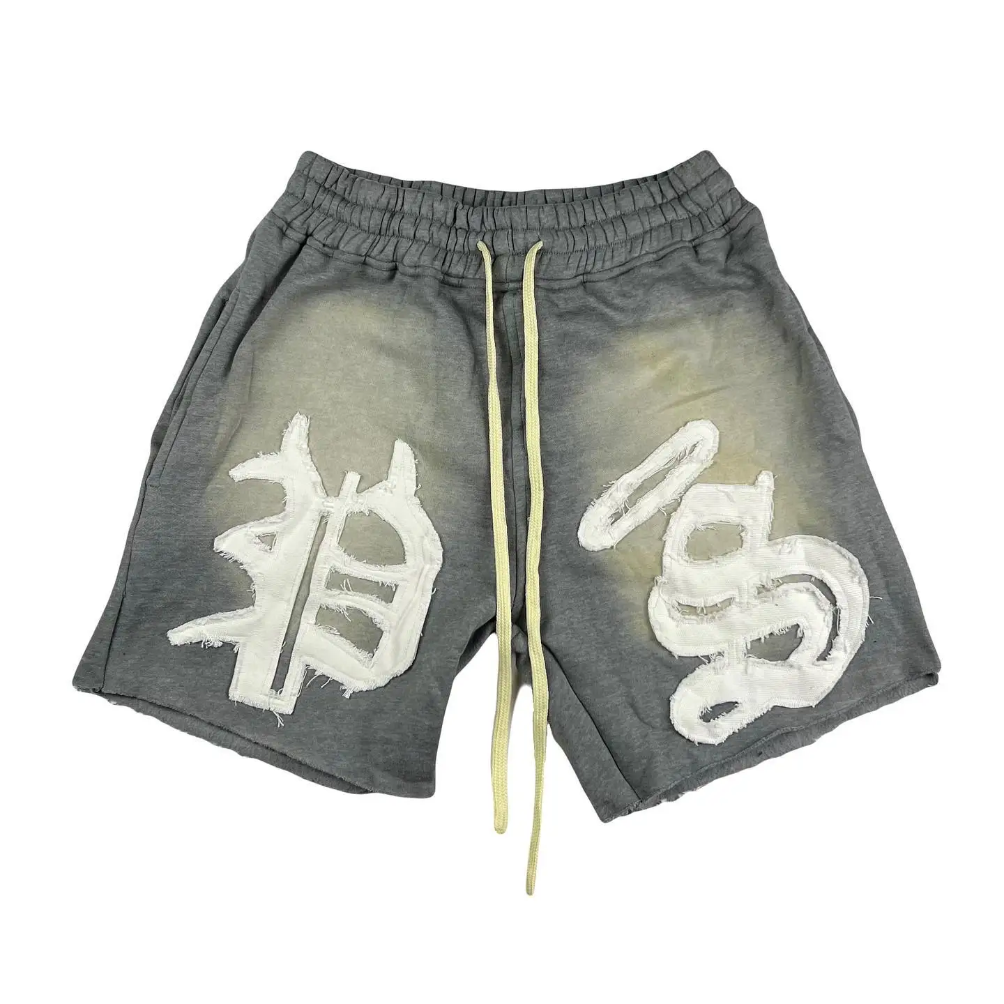 Custom Essentials Unisex Sweat Shorts Cotton Baggy Graphic Print Embroidery Applique Summer Distressed Acid Wash Shorts for Men gallery 8