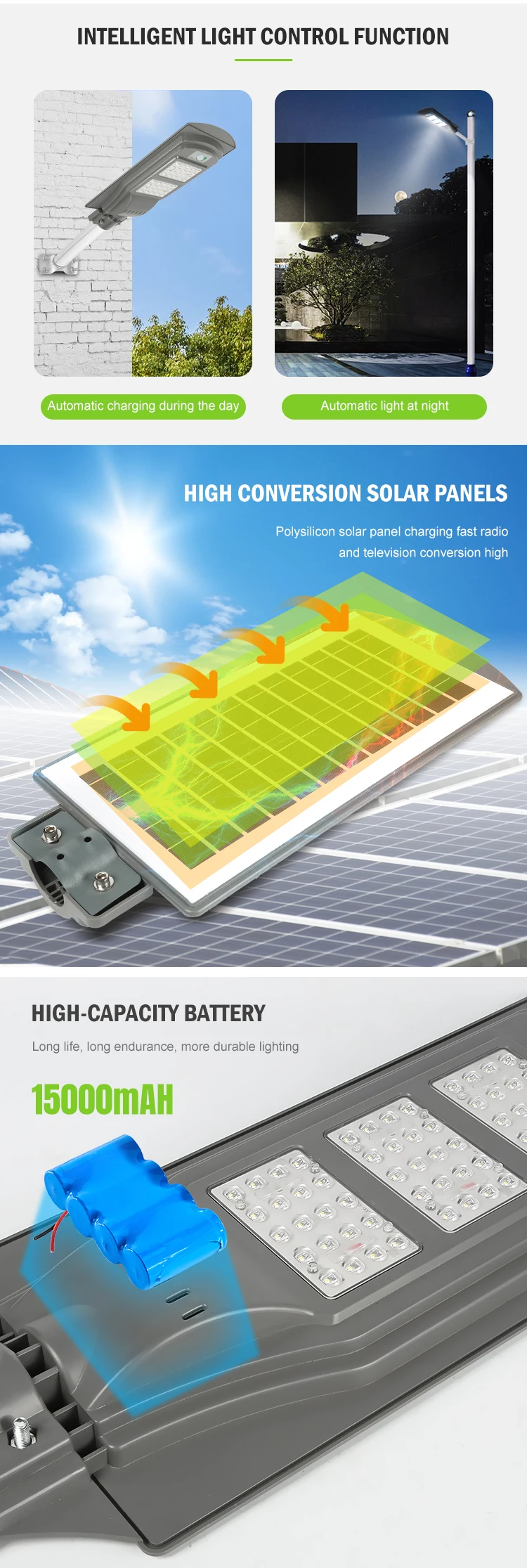 Energy Saving Ip66 Waterproof Road Light Motion Sensor 20watt 40watt 60watt Solar Led Street Light