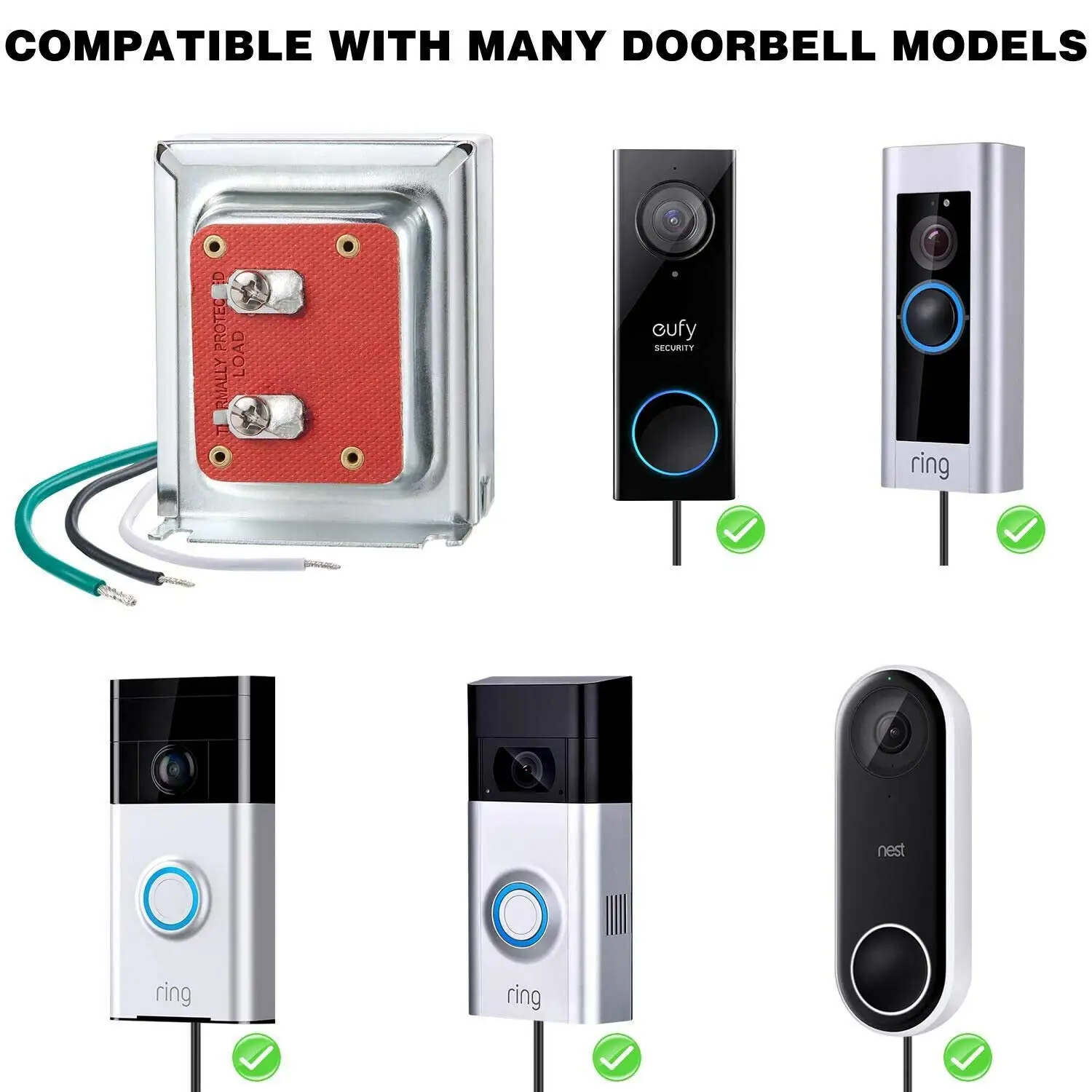 16V Doorbell Transformer 30VA Compatible with Ring Pro Nest