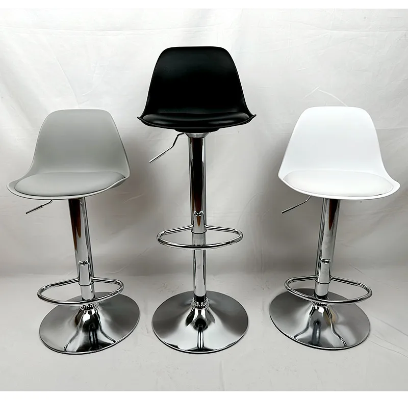 Дешевый минималистичный дизайн невысокий регулируемый барный стул мебель для террасы завтрака розовый Современный