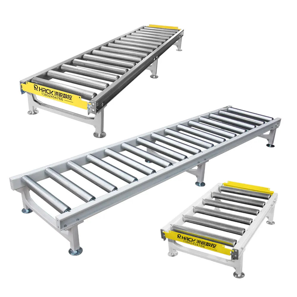 Hongrui Unpowered Zinc-Plated Steel Table Roller Conveyor For Packing Finished Product