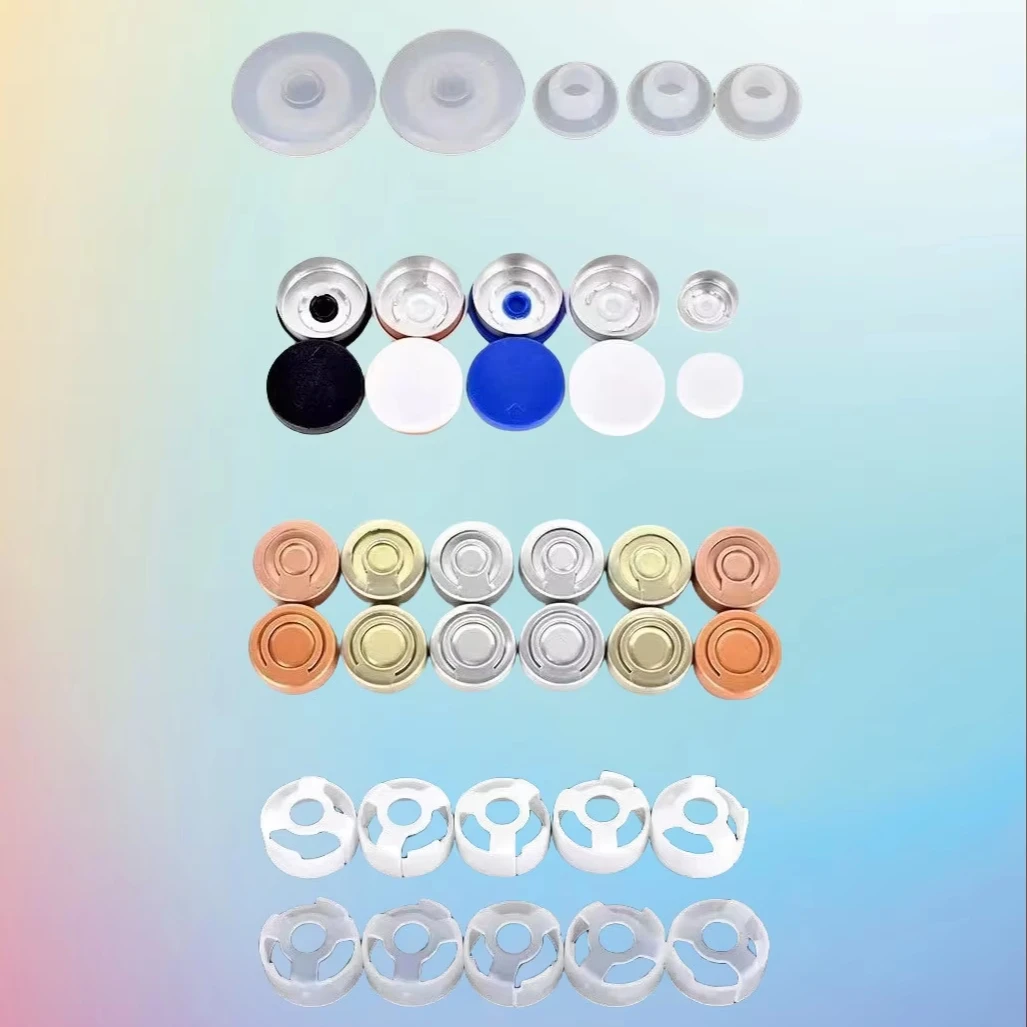 20ml Medical Glass Vials for Eye Drops and Infusions with Aluminum Plastic Multi Caps and Rubber Stopper MOQ 100pcs