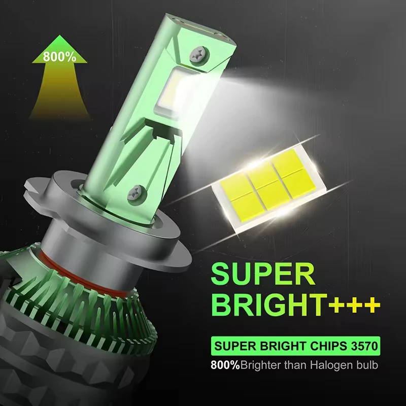 Conpex Hot Sale High Power LED Headlight Bulb K100 100W 6500K H1 H3 H4 H7 H13 9005 9006 9012 9004 9007 High Low Beam LED