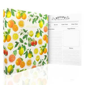 Wholesale 3 Ring Recipe Binder Planner Notebook Cookbook for Family Kitchen Journal with Plastic Sleeves Filing Product