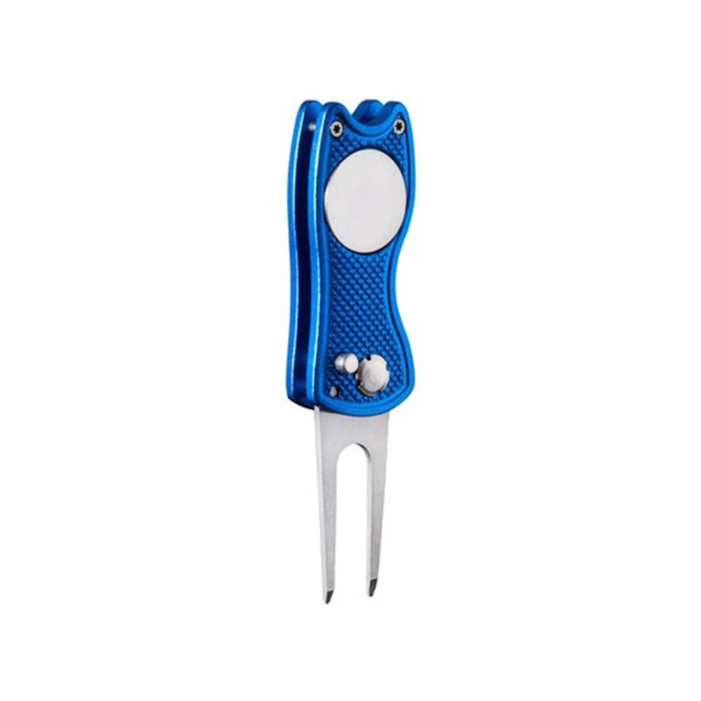Great Hat Clip Divot Tool New Switchblade Green Fork Pitch Mark Plated Metal Black Nickel for Prayer Use for Perfect Gift for