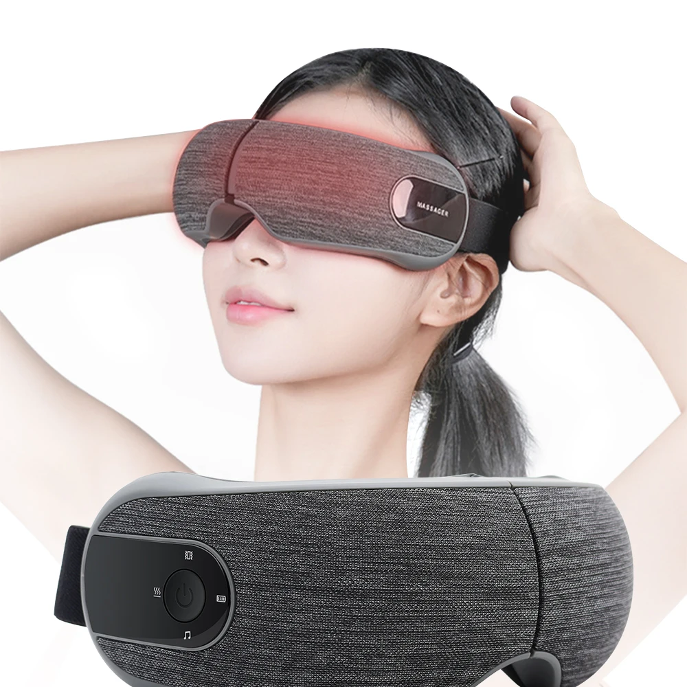Wireless Air Pressure Vibration Eye Massager Heating Eye Massage with Music