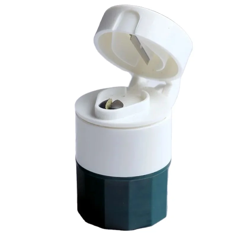 Pill Cutter, 4 in 1 Pill Splitter for Small Pills with Stainless Steel Blade, Pill Crusher Fine Powder, Accurate and Easy Cutting in A Half or One Four, Suitable for Cuting