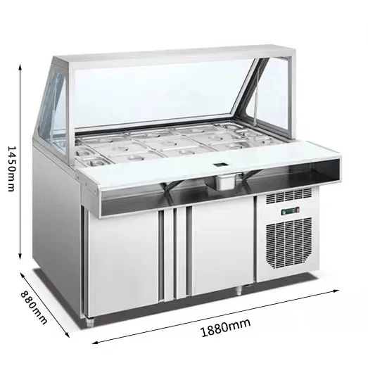 Commercial Salad bar Counter Display Fridge Refrigerator