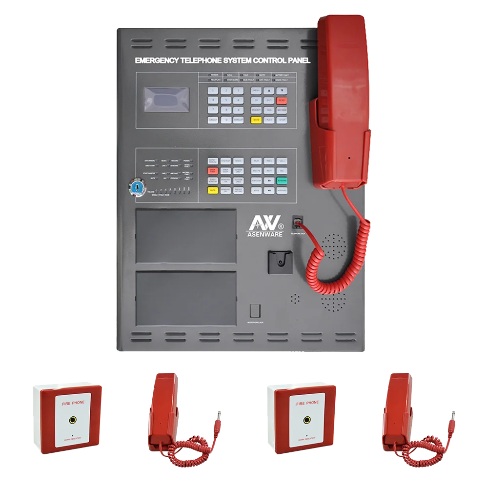 Addressable Fireman Intercom Panel Fire Telephone System