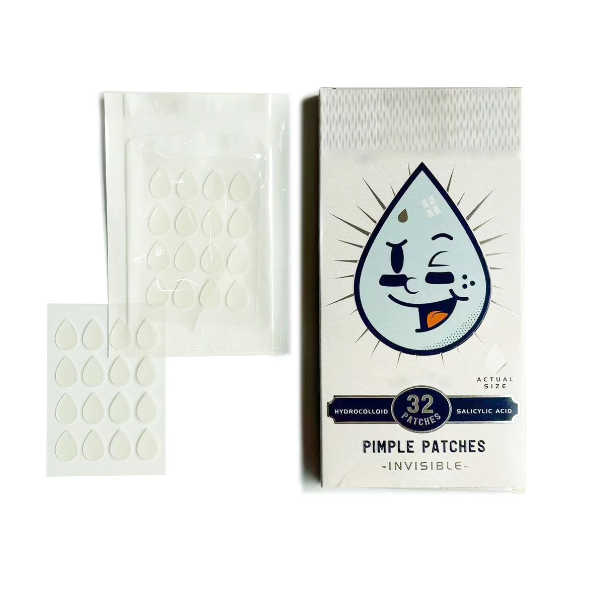 16 Count Teardrop Shape Hydrocolloid Acne Pimple Patch