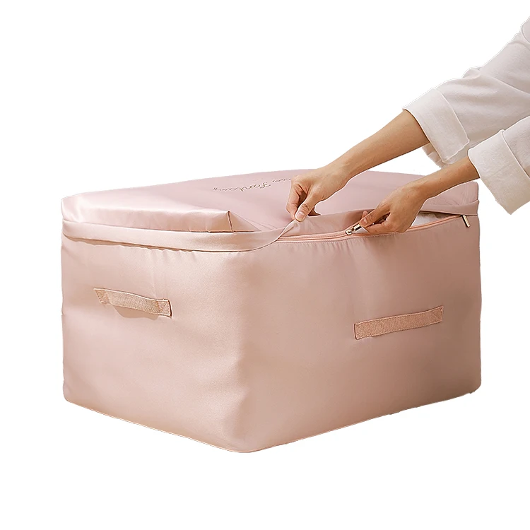 Large Capacity Quilt Storage Bag Custom Foldable Clothes Storage Bag Soft Material Bedding Storage Bags For Duvets