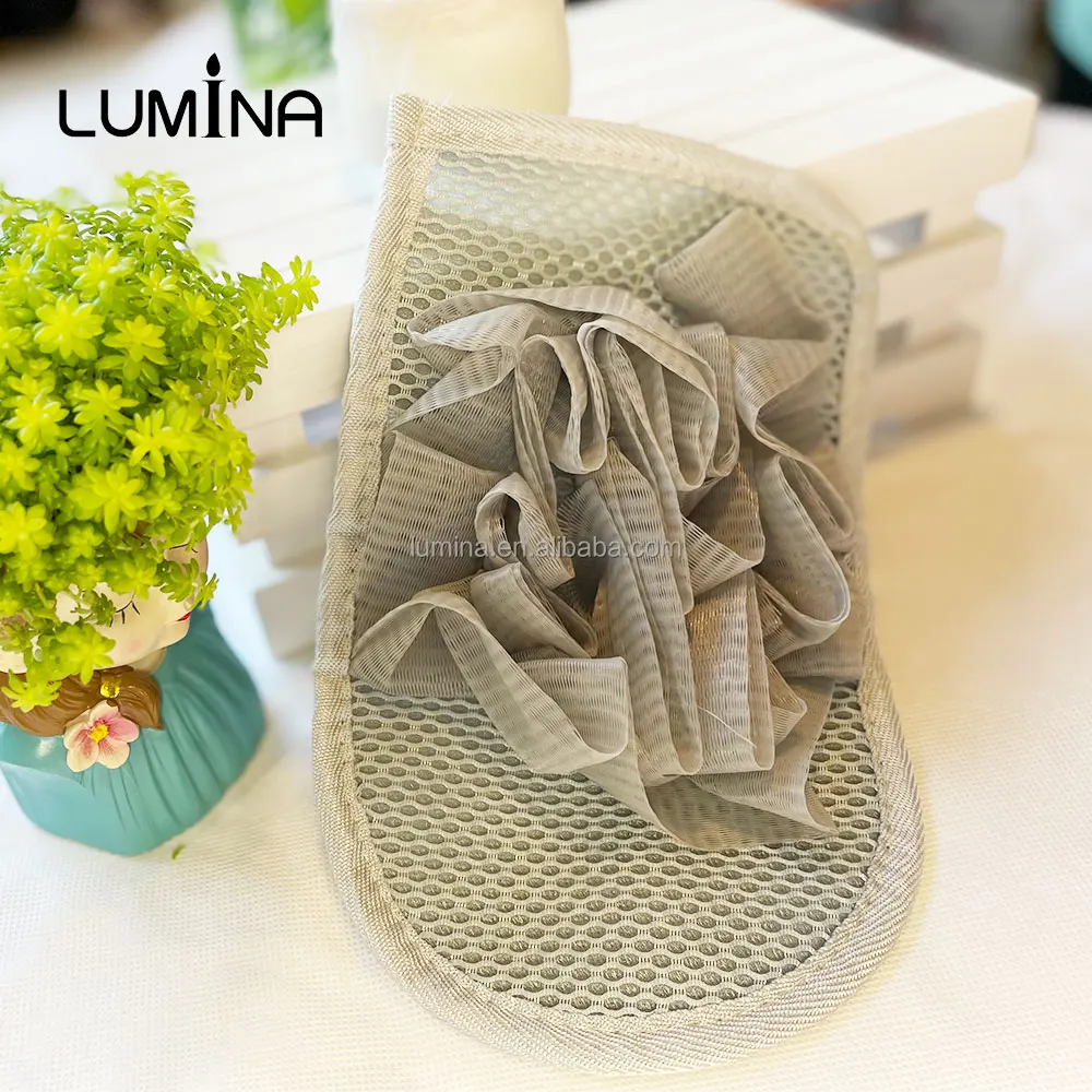 Two In One Bathing Gloves Shower Exfoliating Mitt Bathing Gloves Shower