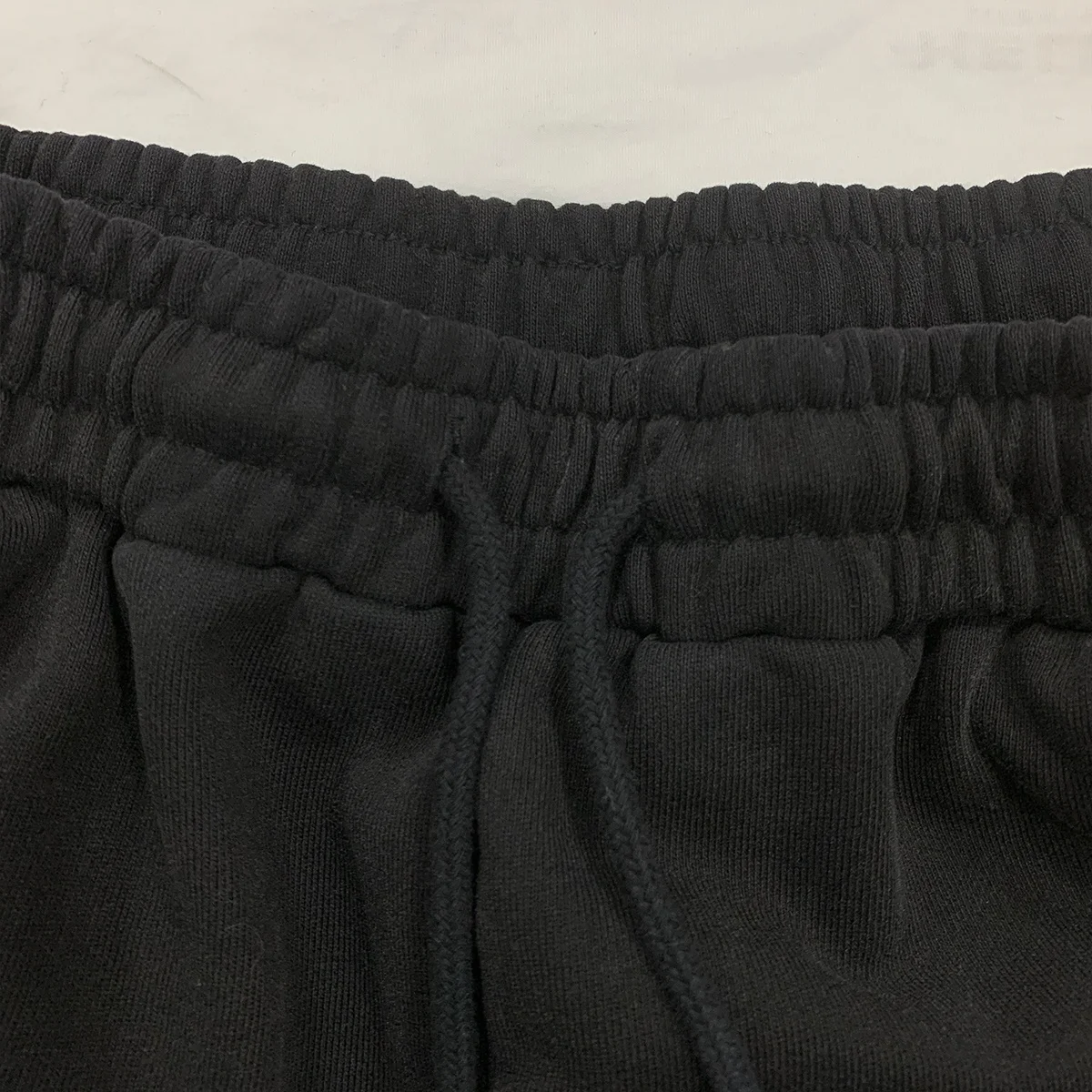 JL220B Cotton Acid-Washed Sports Pants Oversized Wide Leg Track Pants Vintage Black Acid Leg Baggy Sweatpants