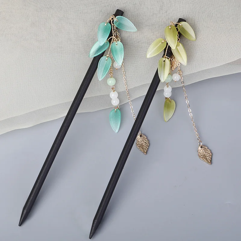 Женская деревянная заколка в старинном стиле с бамбуквой