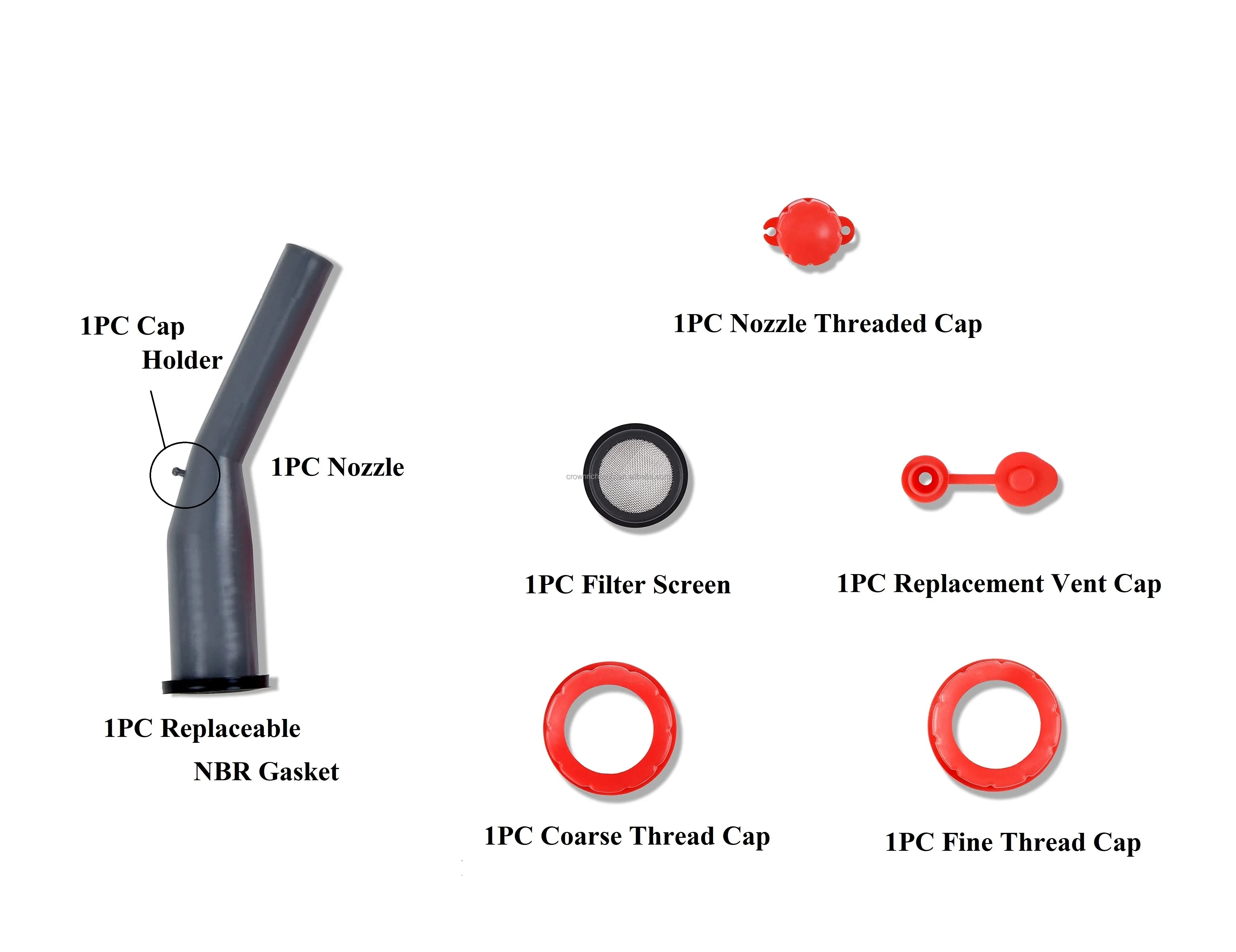 Rigid Spout Replacement And Vent Kit For Water And Gas Cans Rigid Spout