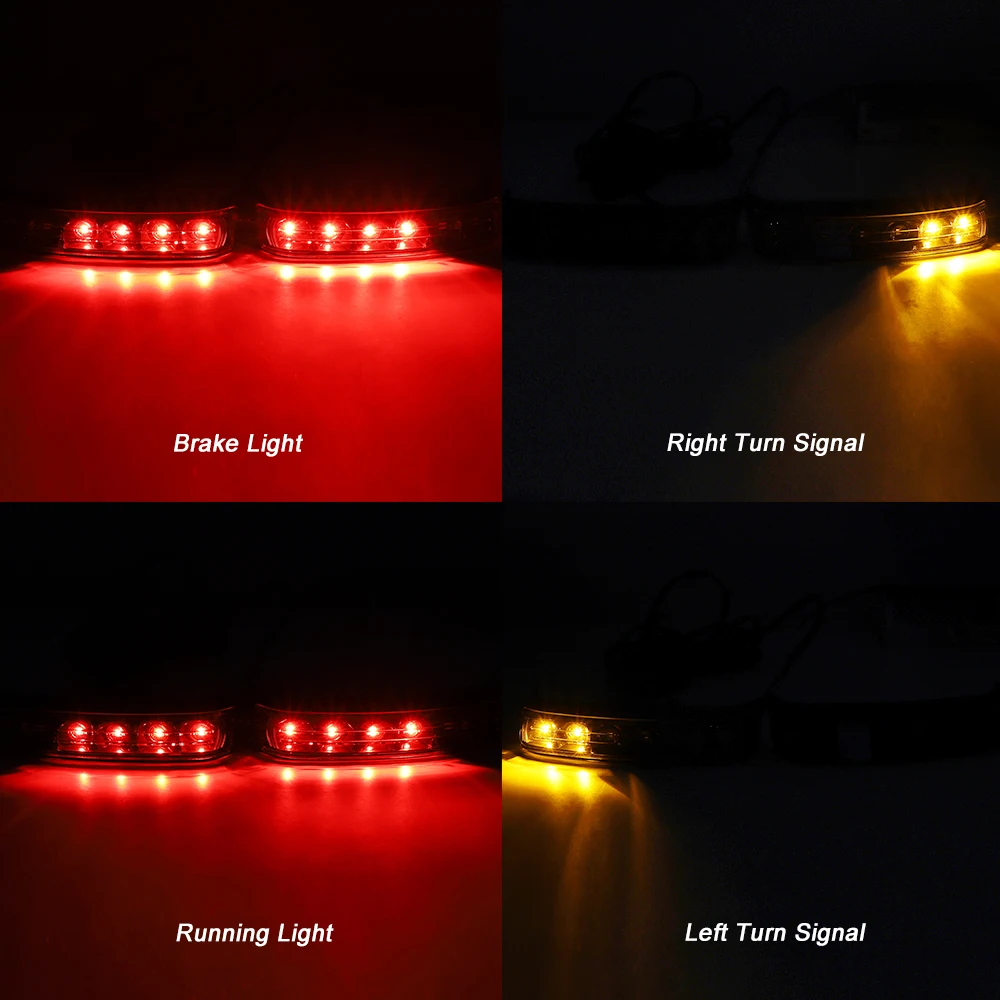 EU Version Smoke LED Saddlebag Runing Brake Amber Turn Light For Motorcycle CVO Electra Road Glide 2014-2020