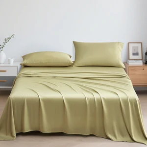 Wholesale 4-Piece Eco-Friendly Bamboo Material King Bed Sheets Set Eco-Friendly Bedding