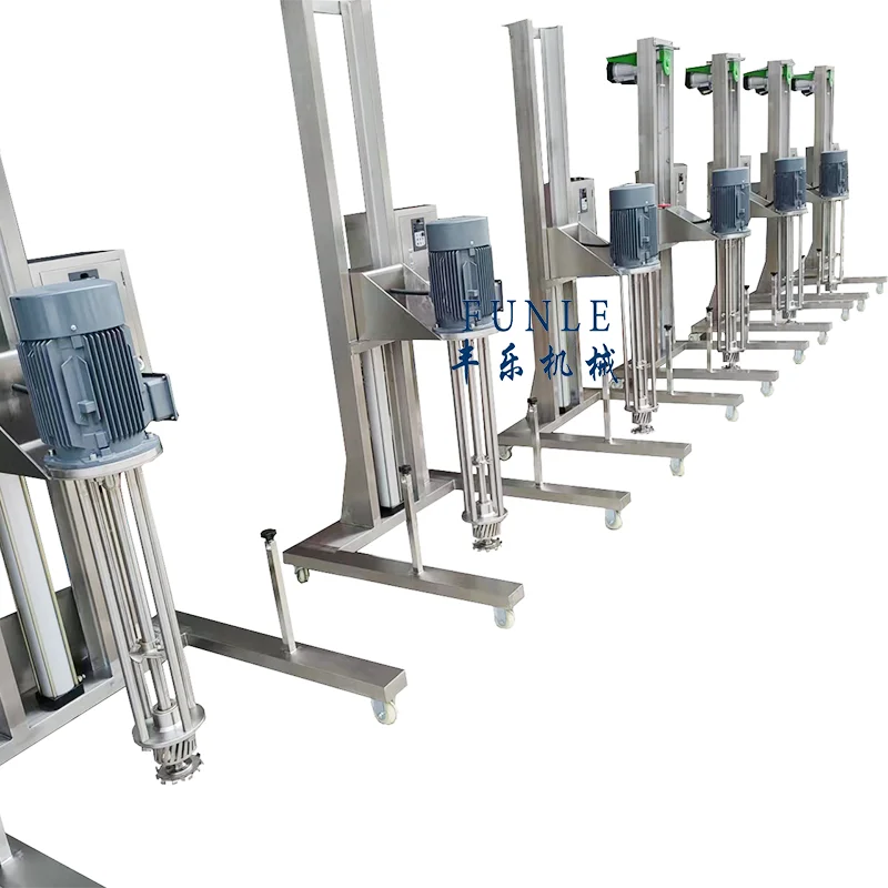 Передвижной Электрический пневматический смеситель из нержавеющей стали с высоким сдвигом, гомогенизирующий эмульгирующий смеситель для косметического крема