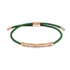 Green rope rose gold bracelet G3713