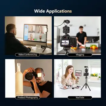 NEEWER LED Video Light,Portable Bi-Color 3200K~5600K Dimming Lights for Cameras, CRI 97+, 8 Scene Modes, 2000mAh Rechargeable product image
