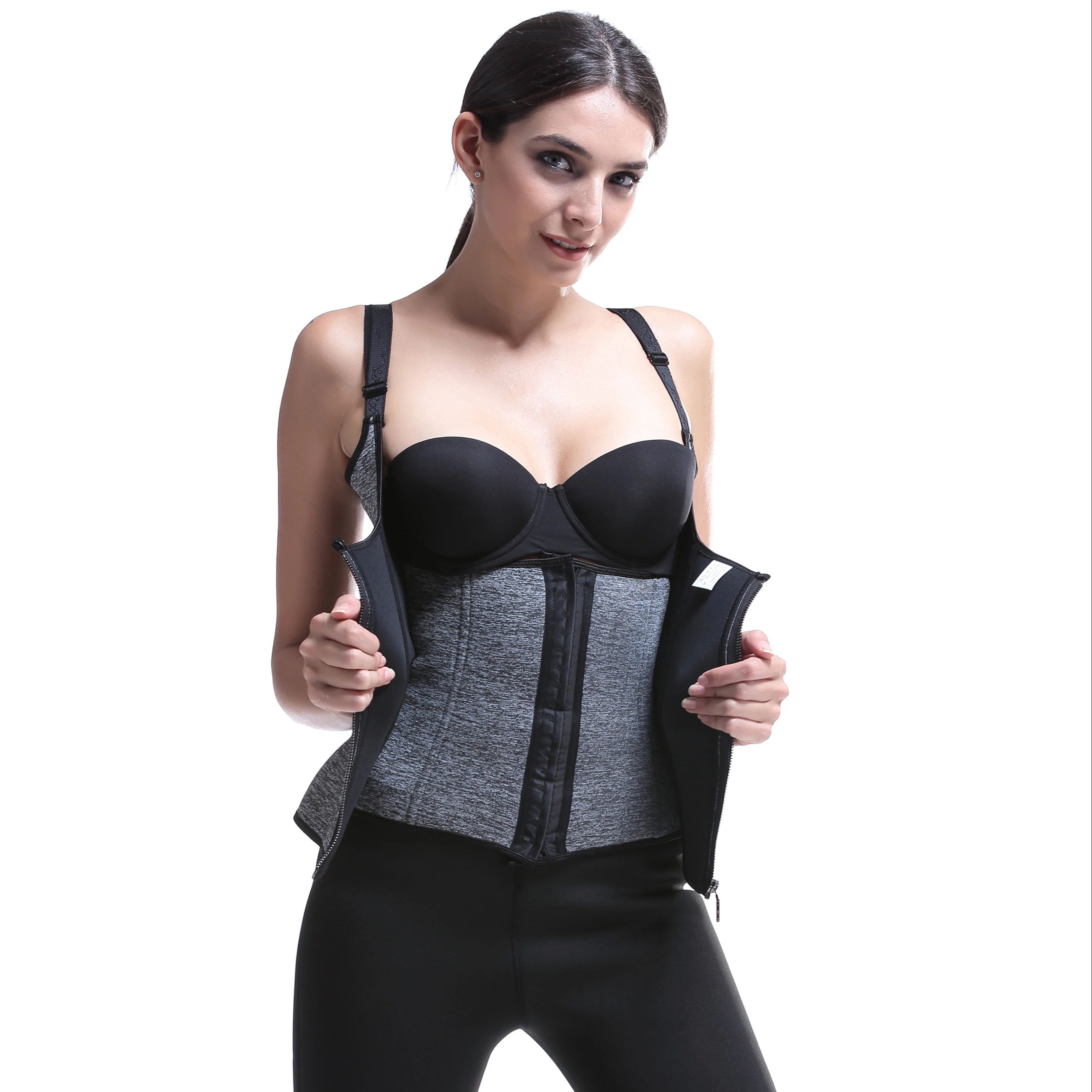 waist trainer corset with zipper