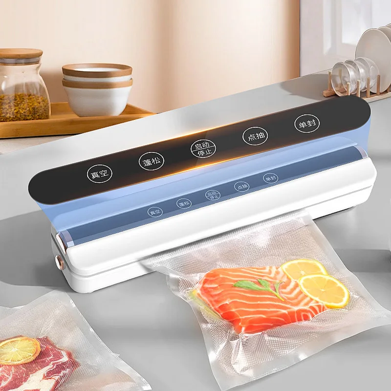 Portable Mini Vertical Automatic Food Sealing USB Battery Rechargeable Wireless Vacuum Sealer Machine